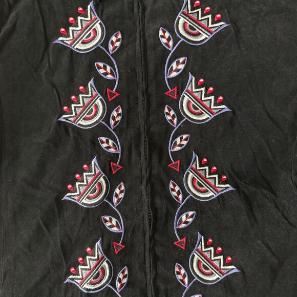 Bob Mackie Wearable Art Embroidered Black Jacket M - Picture 8 of 11